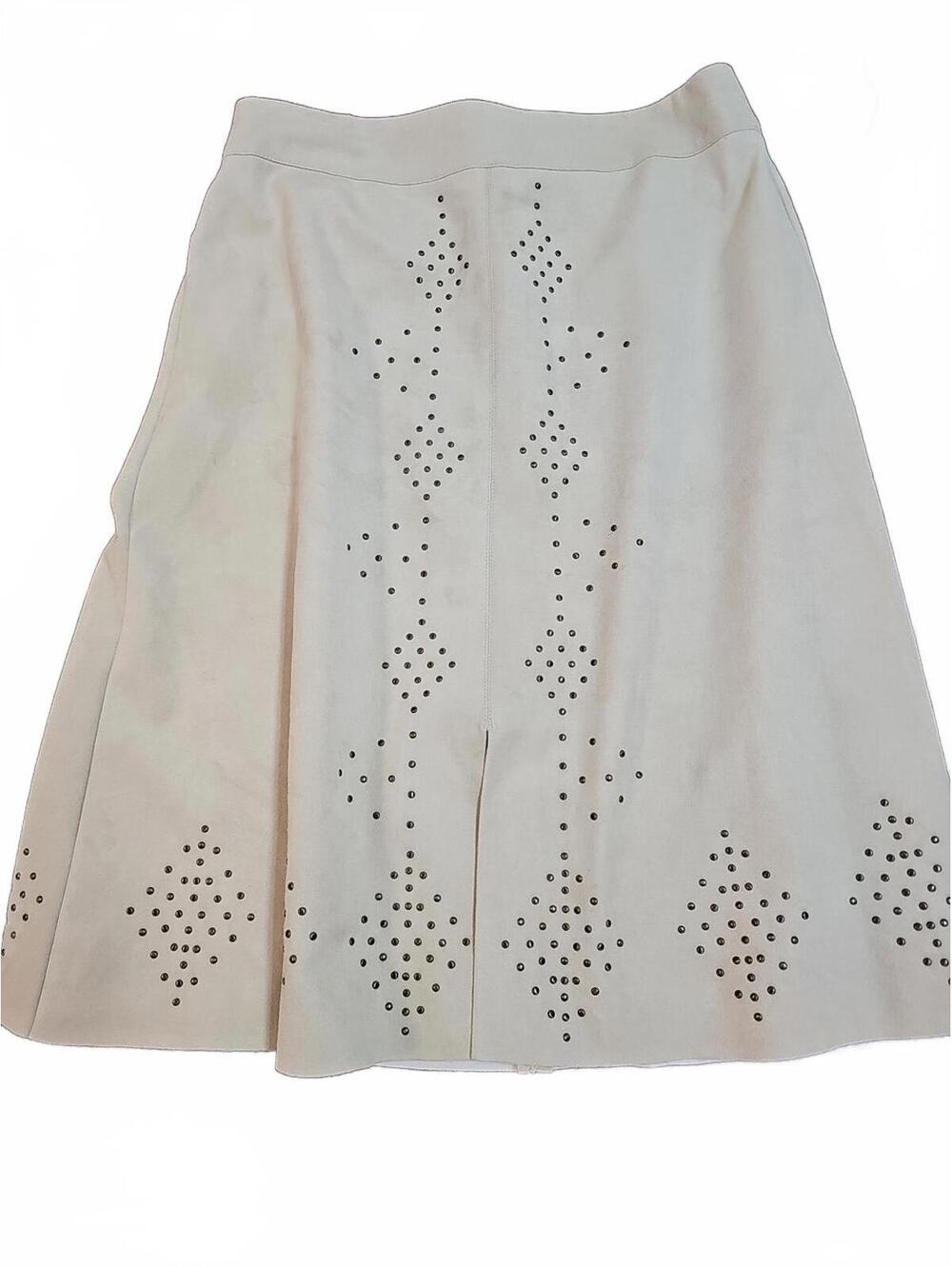 Chicos Women’s Faux Suede Studded Skirt New Without Tags Size 1.5 =M Or 10